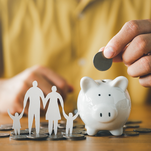 Title Image of Piggy Bank and family